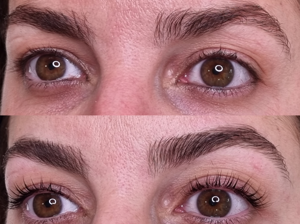 Antes/después microblading - ceja despoblada a resultado natural