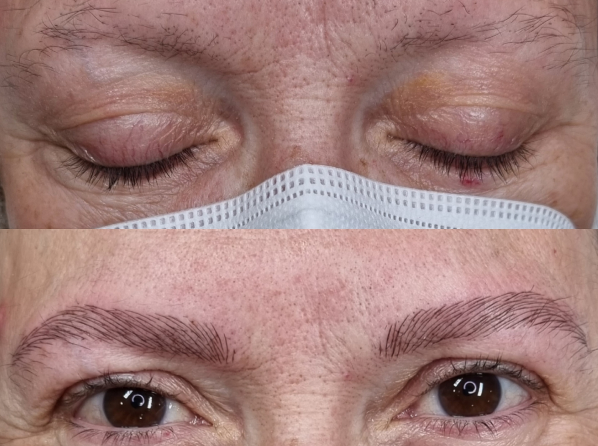 Detalle de trazos pelo a pelo